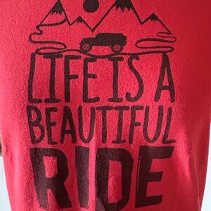 JEEP+mountains Red Graphic Tee